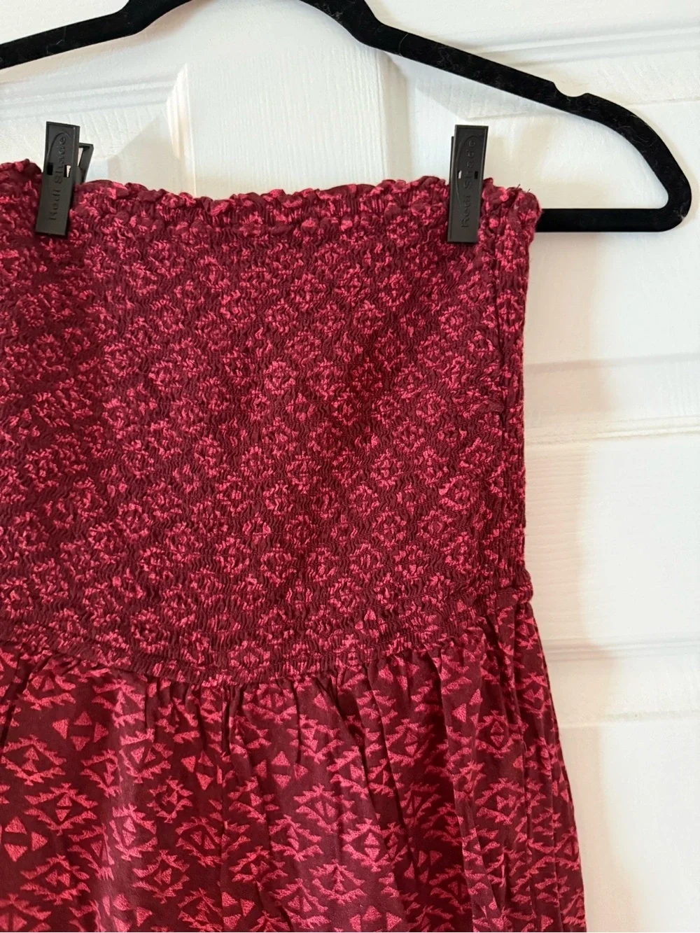 Hollister Strapless Wide-Leg Jumpsuit in Burgundy